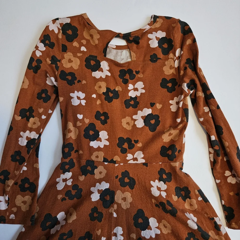Carter's Girls Brown Flower Dress Size 7